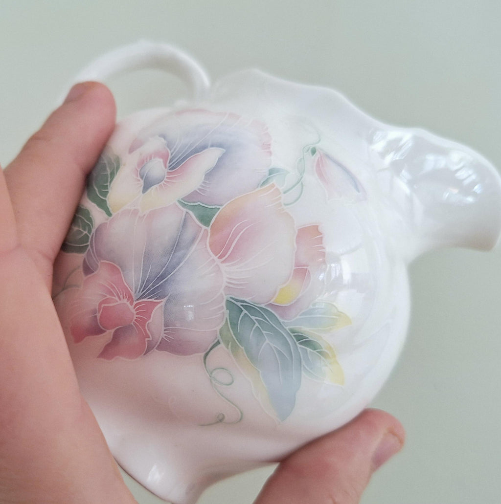 Vintage Aynsley "Little Sweetheart" Floral Bone China Milk Jug/Creamer  English Fine China, Pastel Floral Pattern, Collectible Tea Party