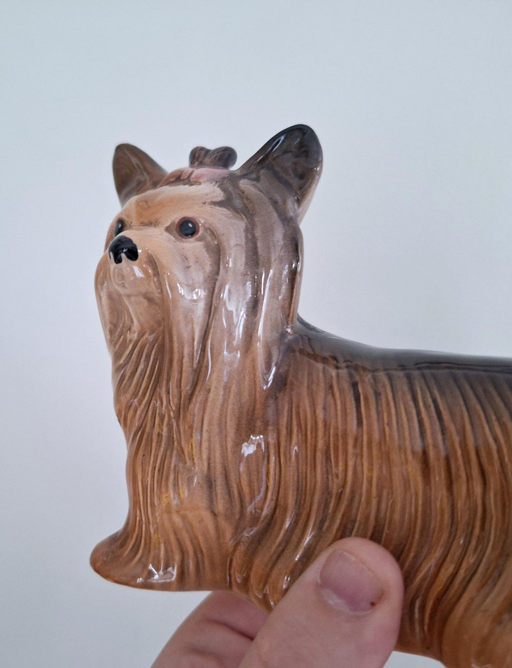 Vintage Melba Ware Yorkshire Terrier Figurine  Ceramic Yorkie Dog Statue  Made in England  Hand-Painted Pet Collectible