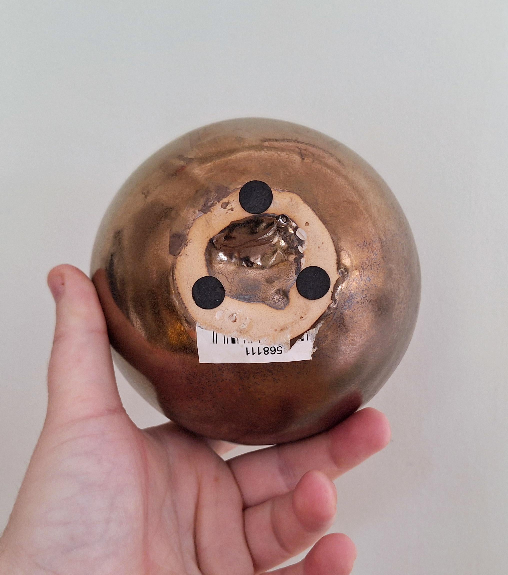 Vintage Ceramic Gold Apple Figurine | Elegant Home Decor | 6" Gold Apple | Mid-Century Modern | Decorative Ceramic Apple Ornament
