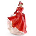 Emma HN3208 Royal Doulton Figurine  Miniature Pretty Lady in Red, Rare Collectible