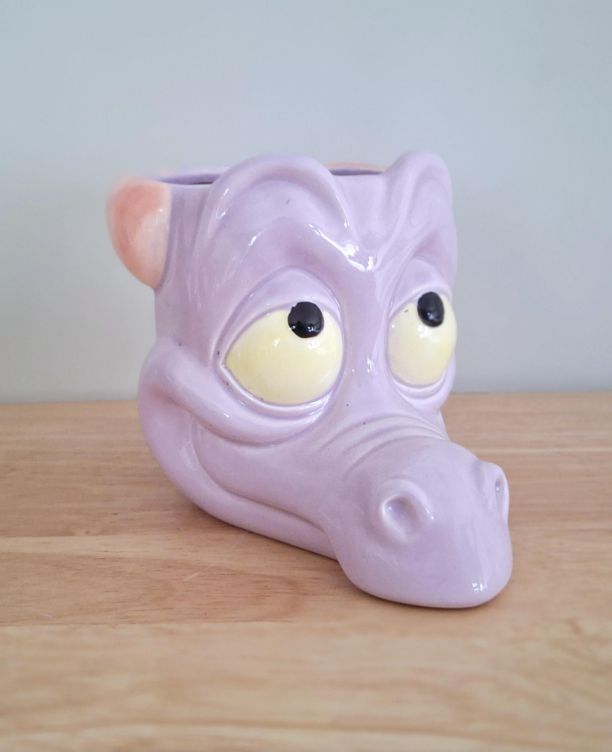 Rare Vintage Disney Figment Epcot Journey Into Imagination Mug  Purple Dragon Collectible