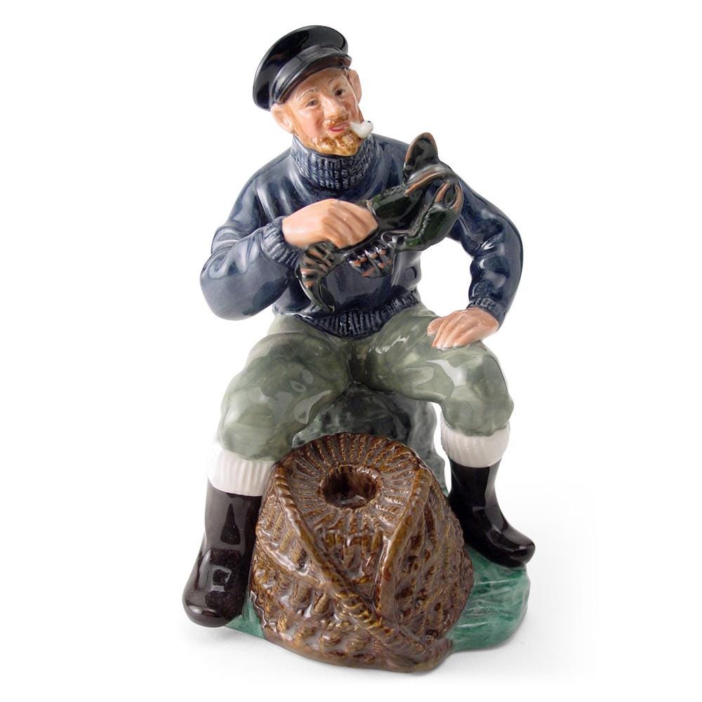 Royal Doulton Lobster Man HN2317, Vintage Sea Fisherman Figurine, Collectible Nautical Decor, Mary Nicoll Design