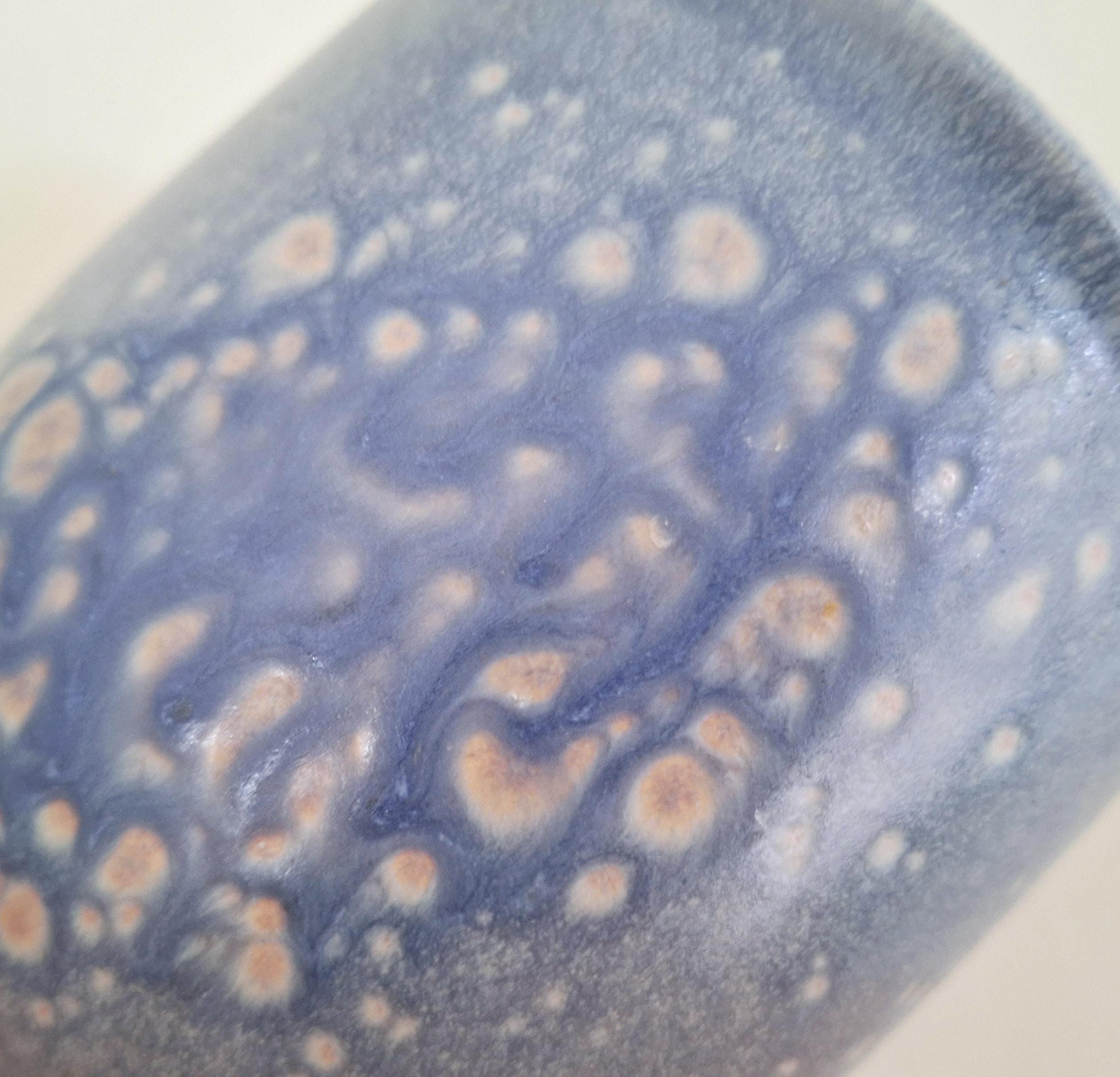 Vintage Scheurich Blue Speckled Ceramic Plant Pot | Mid-Century West German Pottery | Retro Flower Planter | Indoor Garden Decor