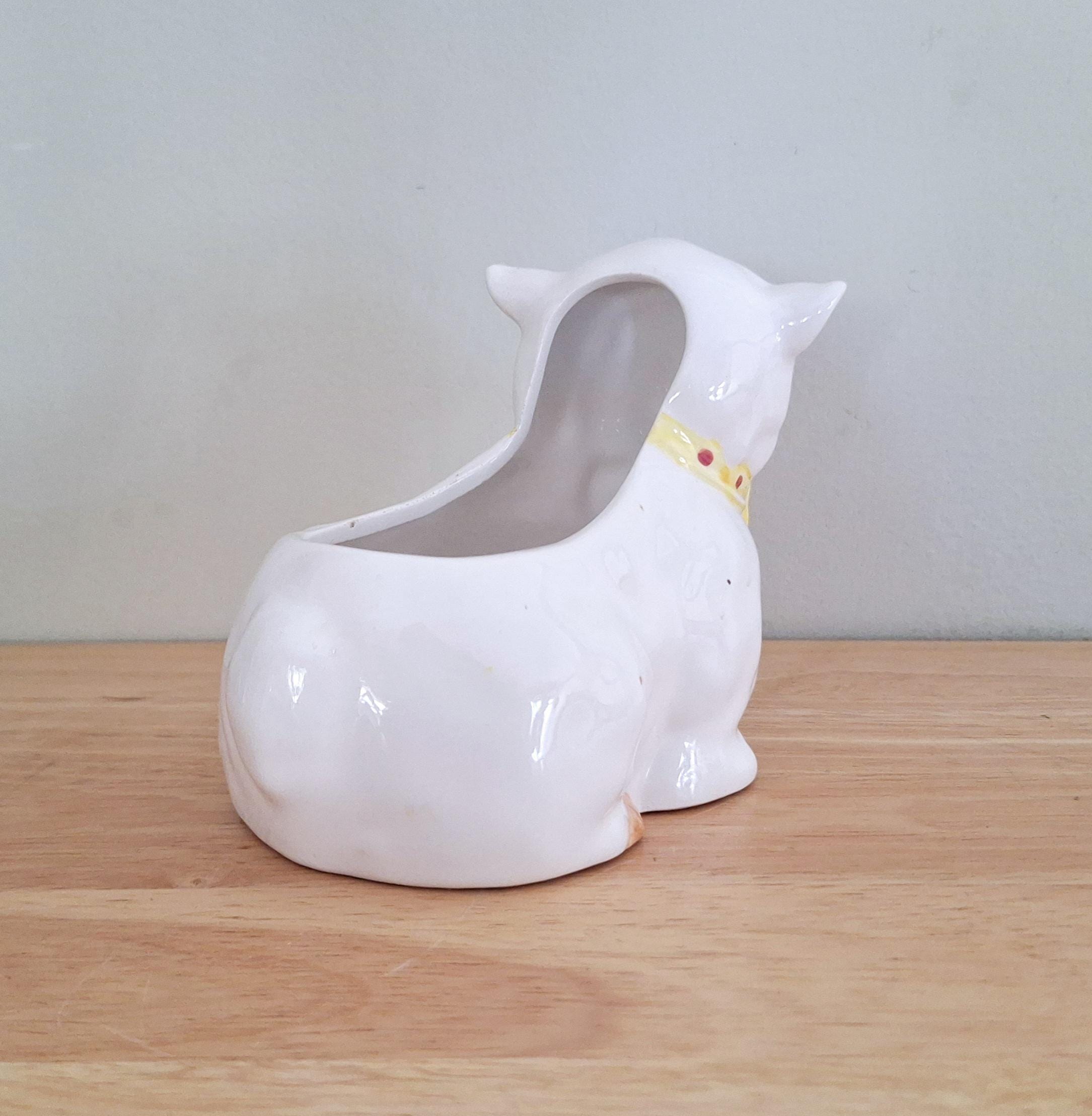 Vintage Christopher Wren Farmers Kitchen Sheep Planter, Staffordshire Tableware,  Animal Design Decor English Country Style Holder Plant Pot