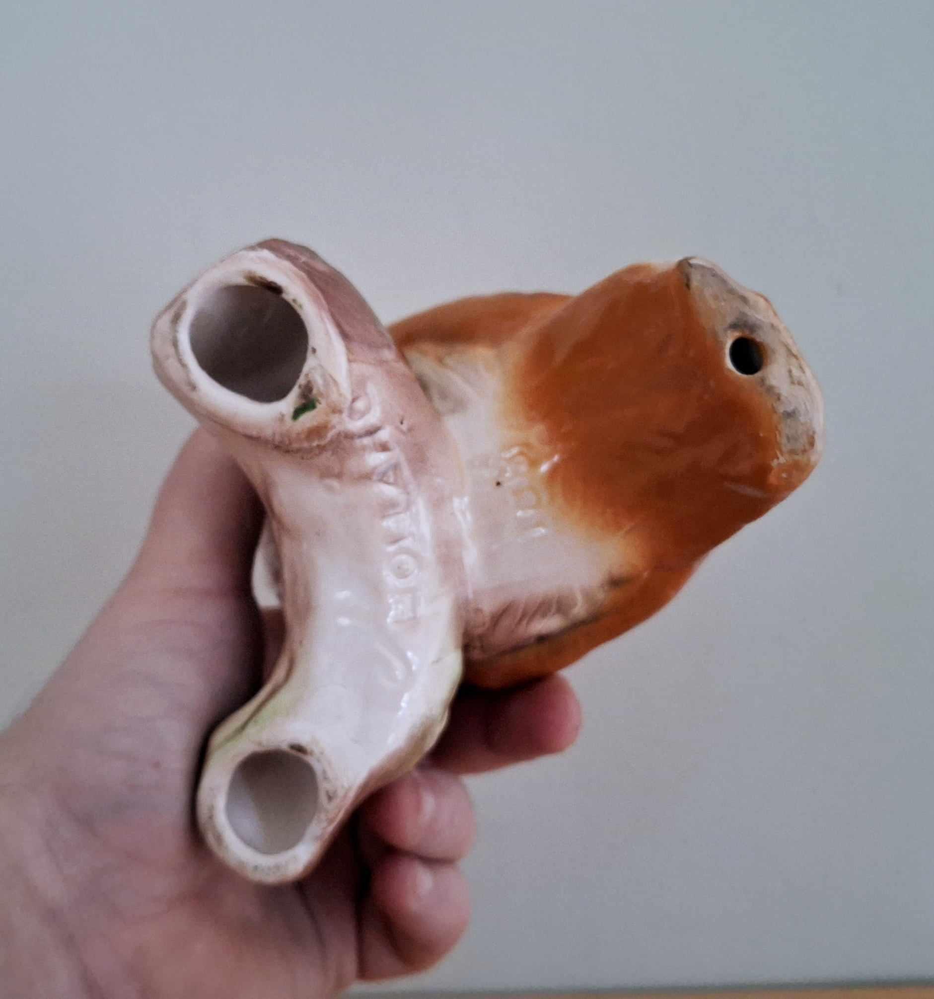 Hand-Painted Vintage Ceramic Owl Figurine - Rustic Woodland Decor, Collectible Owl Sculpture for Home or Gift - Mid-Century Style