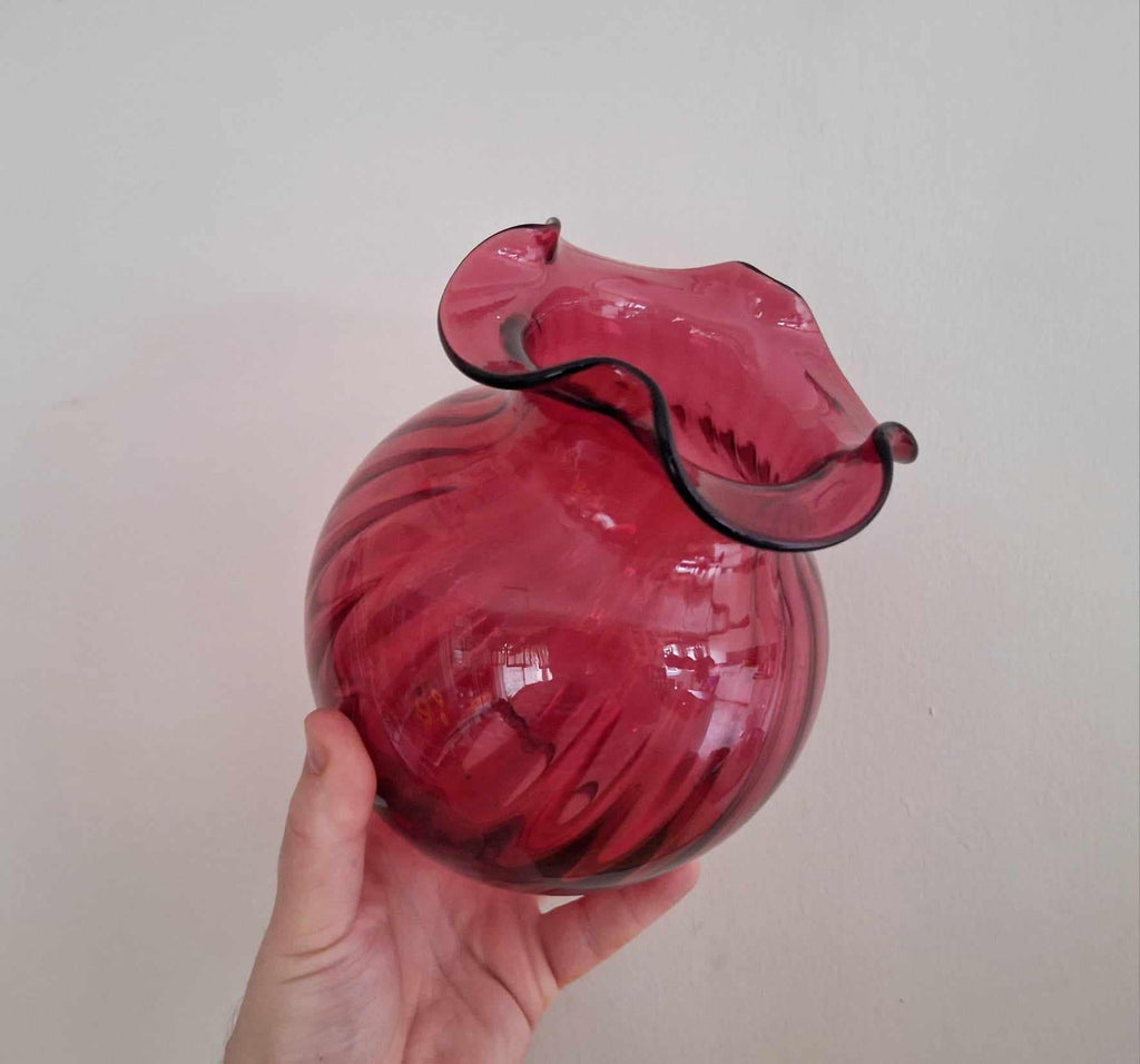 Select Your Own Ruby, Cranberry, or Green Glassware  Vintage Handcrafted Elegance  Bowls, Vases, and More
