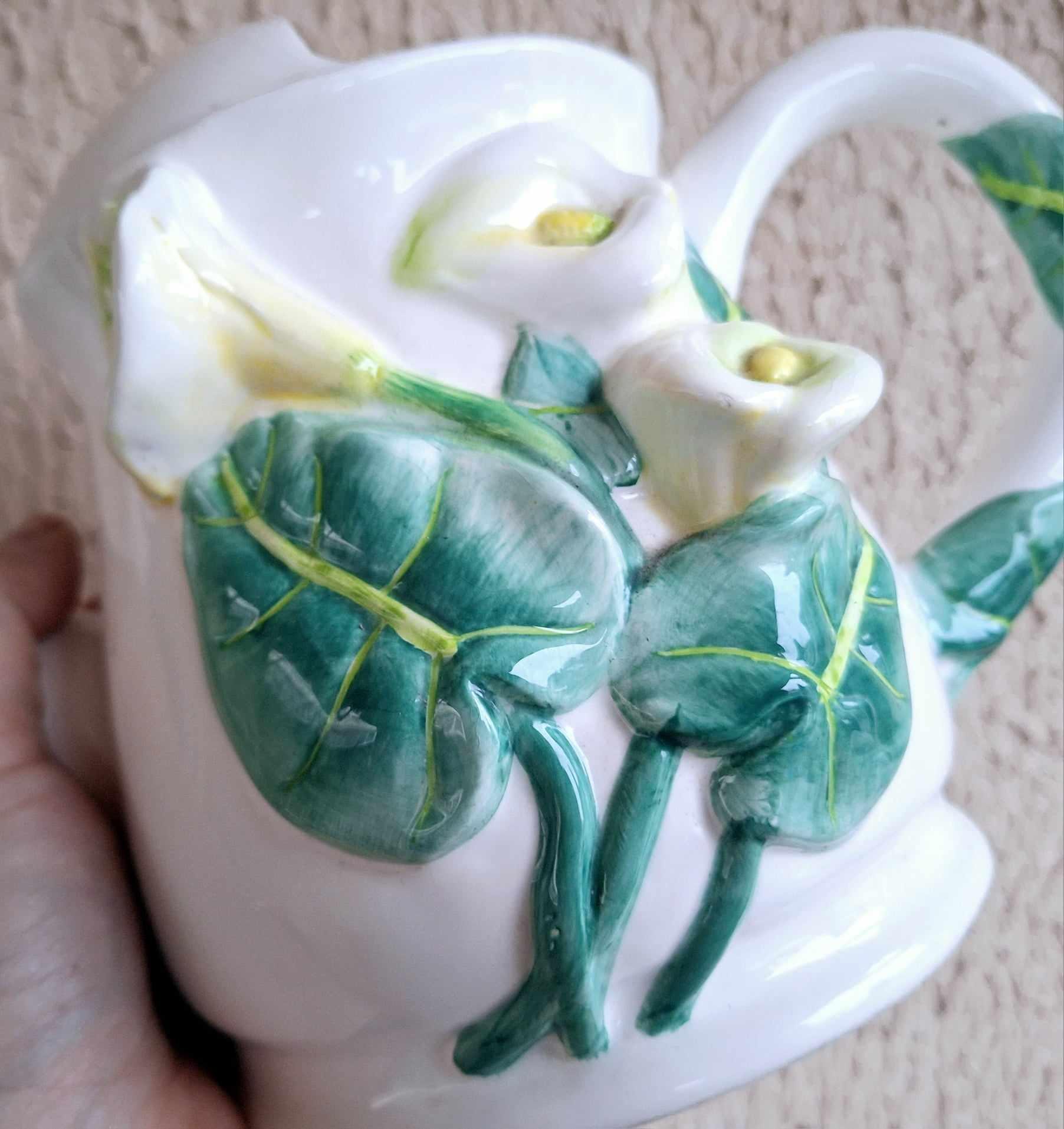 Vintage Ceramic Calla Lily Floral Vase Handcrafted & Hand Painted LP1853 Elegant Collectible for Home Décor and Gift
