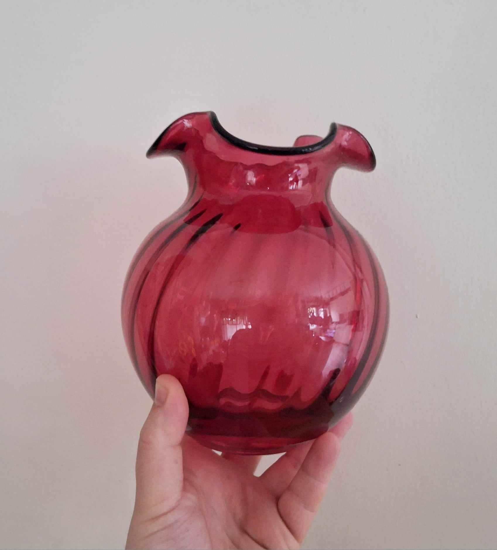 Select Your Own Ruby, Cranberry, or Green Glassware  Vintage Handcrafted Elegance  Bowls, Vases, and More