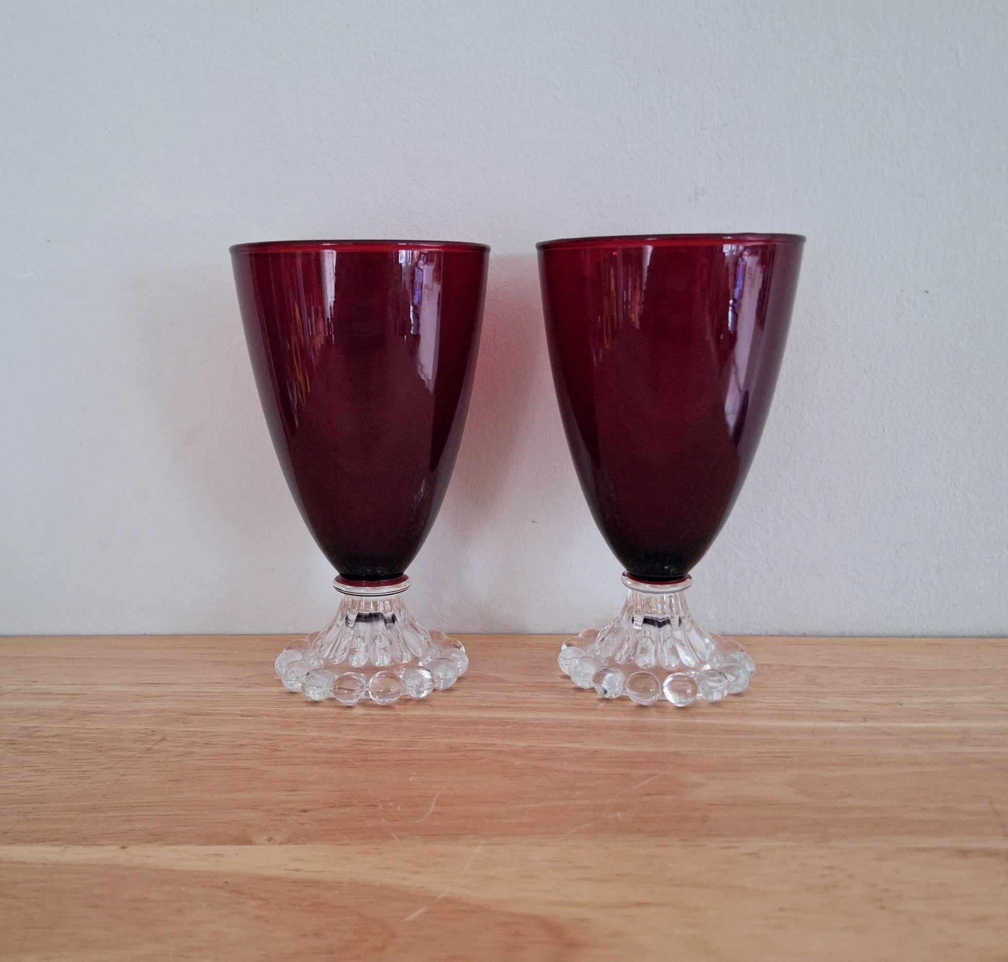 Select Your Own Ruby, Cranberry, or Green Glassware  Vintage Handcrafted Elegance  Bowls, Vases, and More