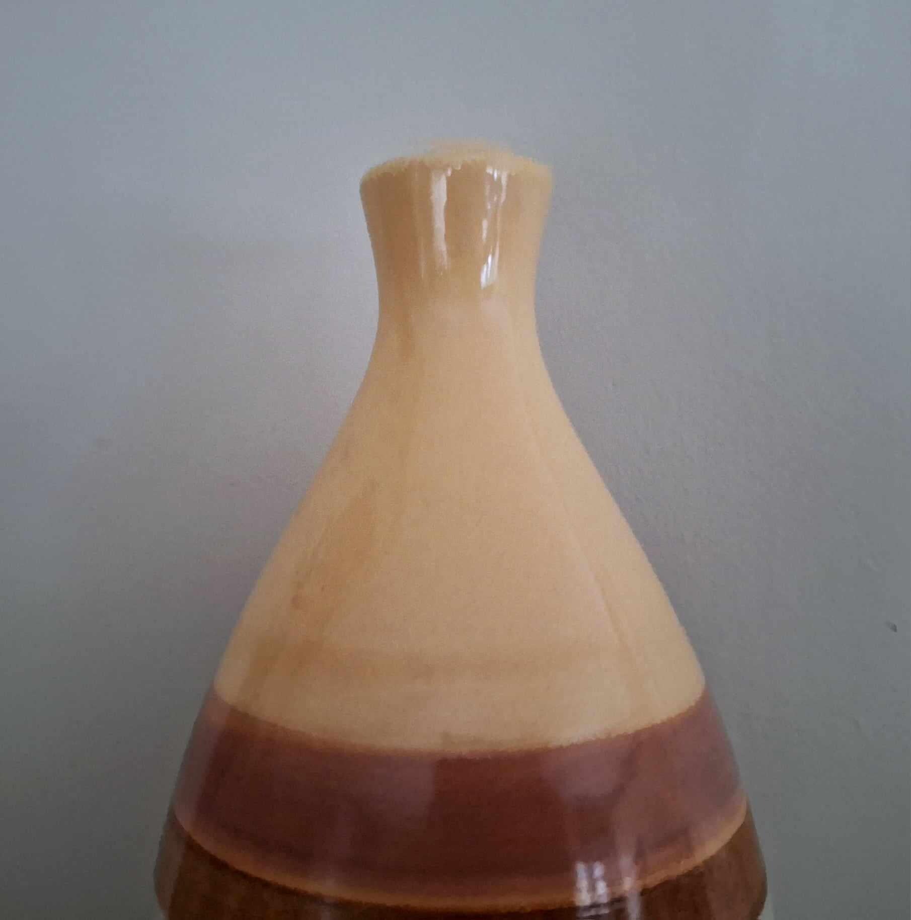 Vintage-Inspired Multicolour Striped Ceramic Vase  Large Statement Home Décor Piece