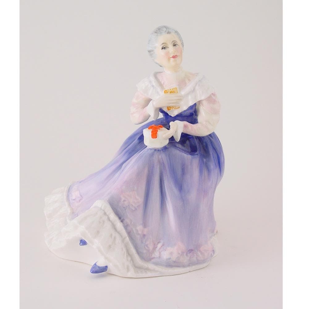 Royal Doulton “Happy Anniversary HN3097 Figurine | Pauline Parsons Design | Purple & White 19871993 Anniversaries Series Gift Collectible