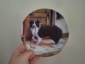 Taking the Lead Danbury Mint Border Collie Plate | John Silver Royal Worcester Dog Plate | Walkies Scene | Collector Gift for Dog Lovers