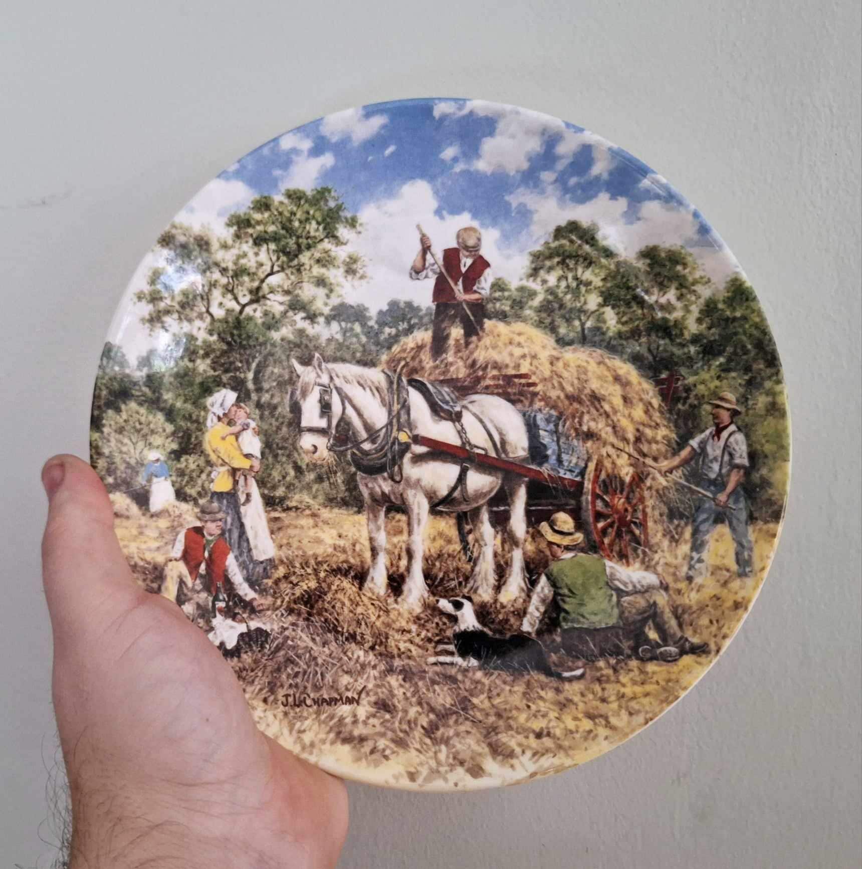 Wedgwood ‘Haymaking Collector Plate by John L. Chapman | 1989 Limited Edition | Life on the Farm Series  Vintage Countryside Decor