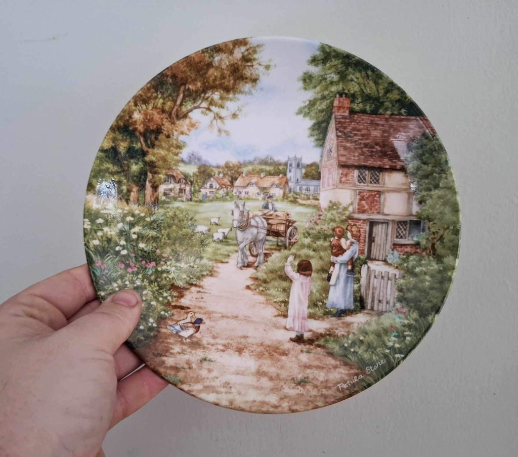Wedgwood ‘The Path to the Green Plate by Petula Stone | 1989 Limited Edition | Village Green Series | English Countryside Scene