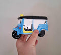 Ceramic Tuk Tuk Rickshaw Money Box | Blue Yellow Taxi Trinket Bank | Cute Travel Decor Gift Handmade Coin Piggy Bank India Style