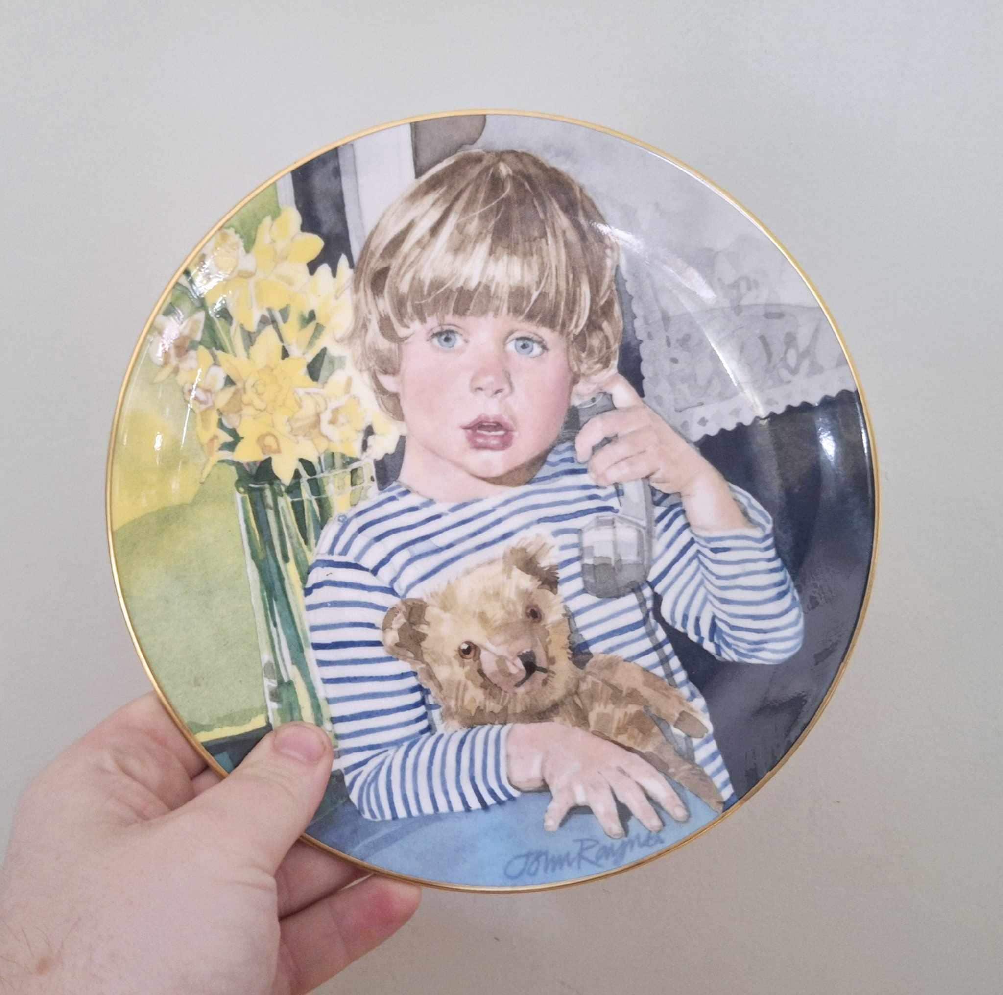 Coalport Collector Plate "Arranging a Picnic" - John Raynes - Barnardos - Memories of Childhood Series - Vintage 1980s Plate #73