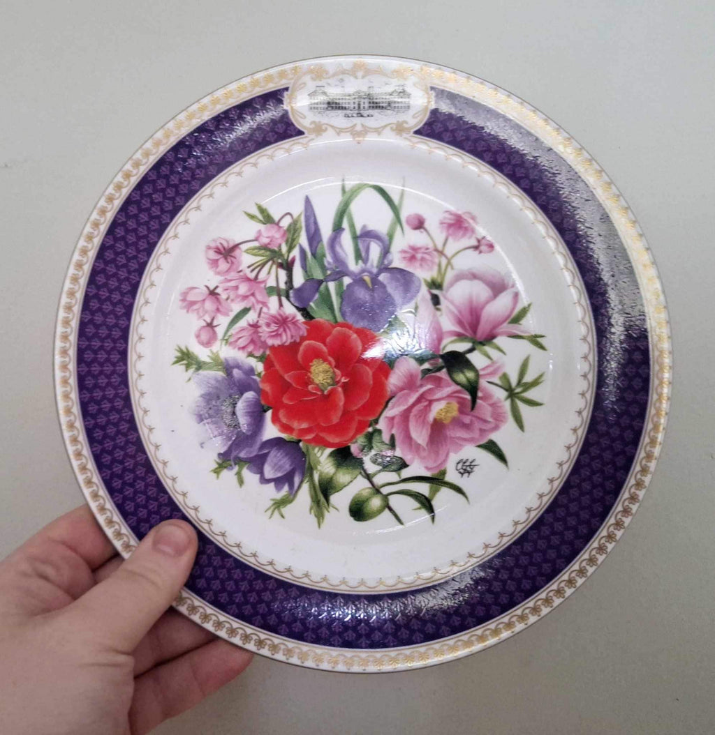 Royal Worcester Chelsea Flower Show Plate 1988 RHS “Chelsea Anniversary Fine Bone China Floral Collector Plate UK Made