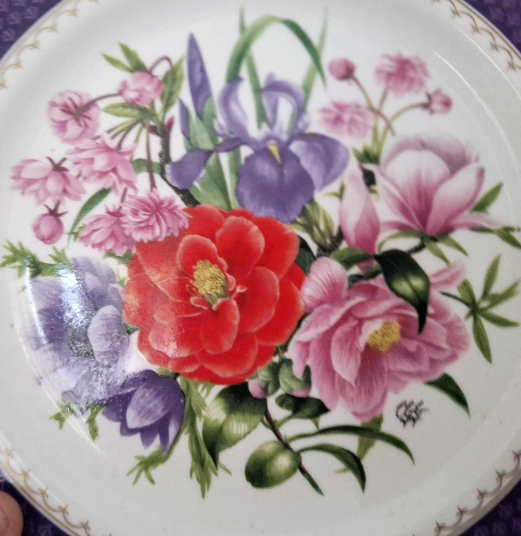 Royal Worcester Chelsea Flower Show Plate 1988 RHS “Chelsea Anniversary Fine Bone China Floral Collector Plate UK Made