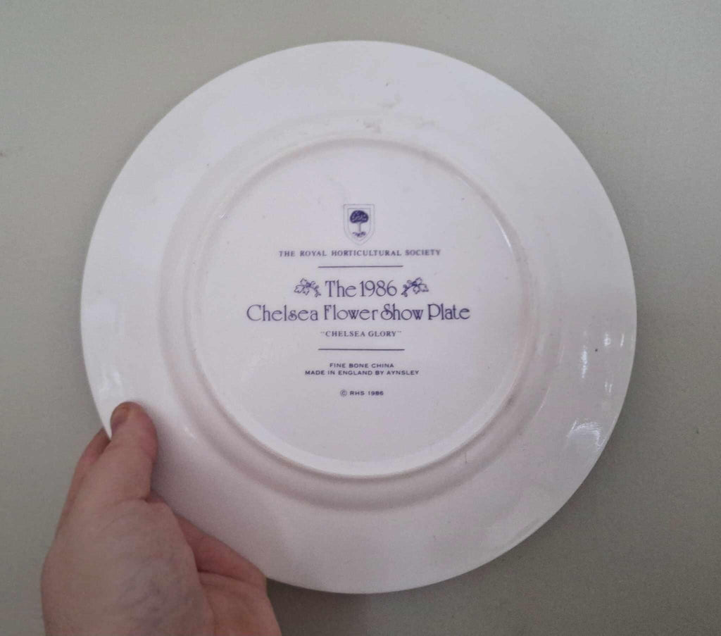 Royal Worcester Chelsea Flower Show Plate 1988 RHS “Chelsea Anniversary Fine Bone China Floral Collector Plate UK Made