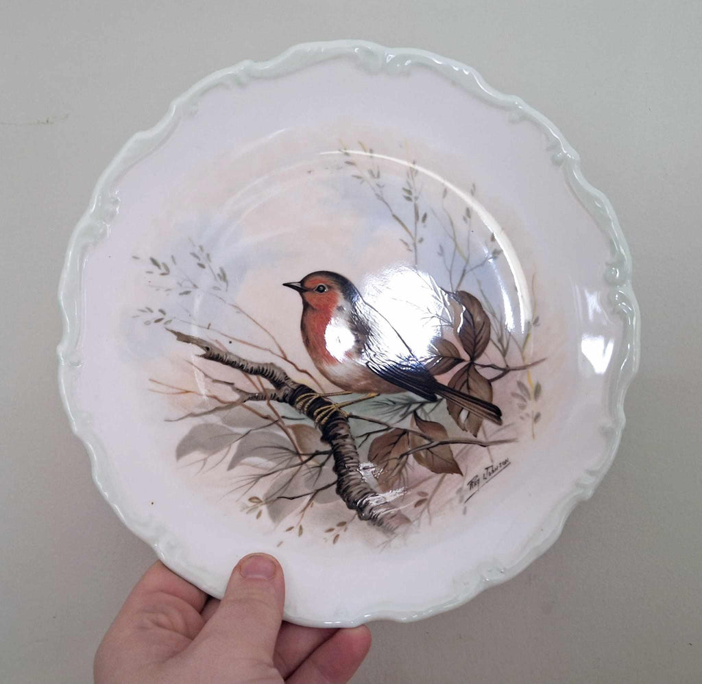 Royal Albert Woodland Birds Collection Plate - Robin (Erithacus rubecula), 1982 Reginald Johnson Art, Fine Bone China