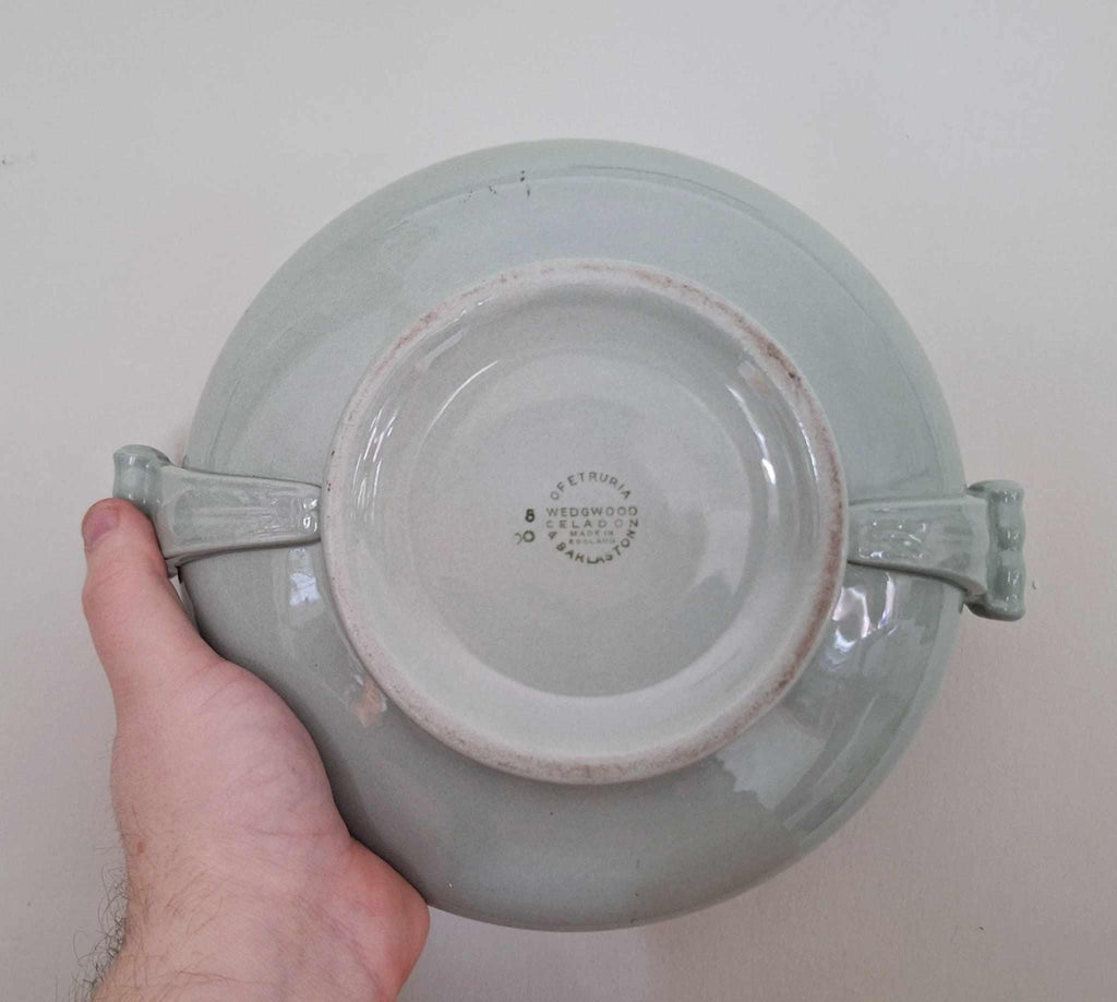 Vintage Wedgwood Celadon Green Tureen Dish with Lid  Etruria Barlaston England  Elegant Ceramic Server or Display Piece