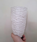 Textured White Ceramic Vase  Sculptural Glossy Finish  Modern Minimalist or Coastal Home Décor  10.5 Tall