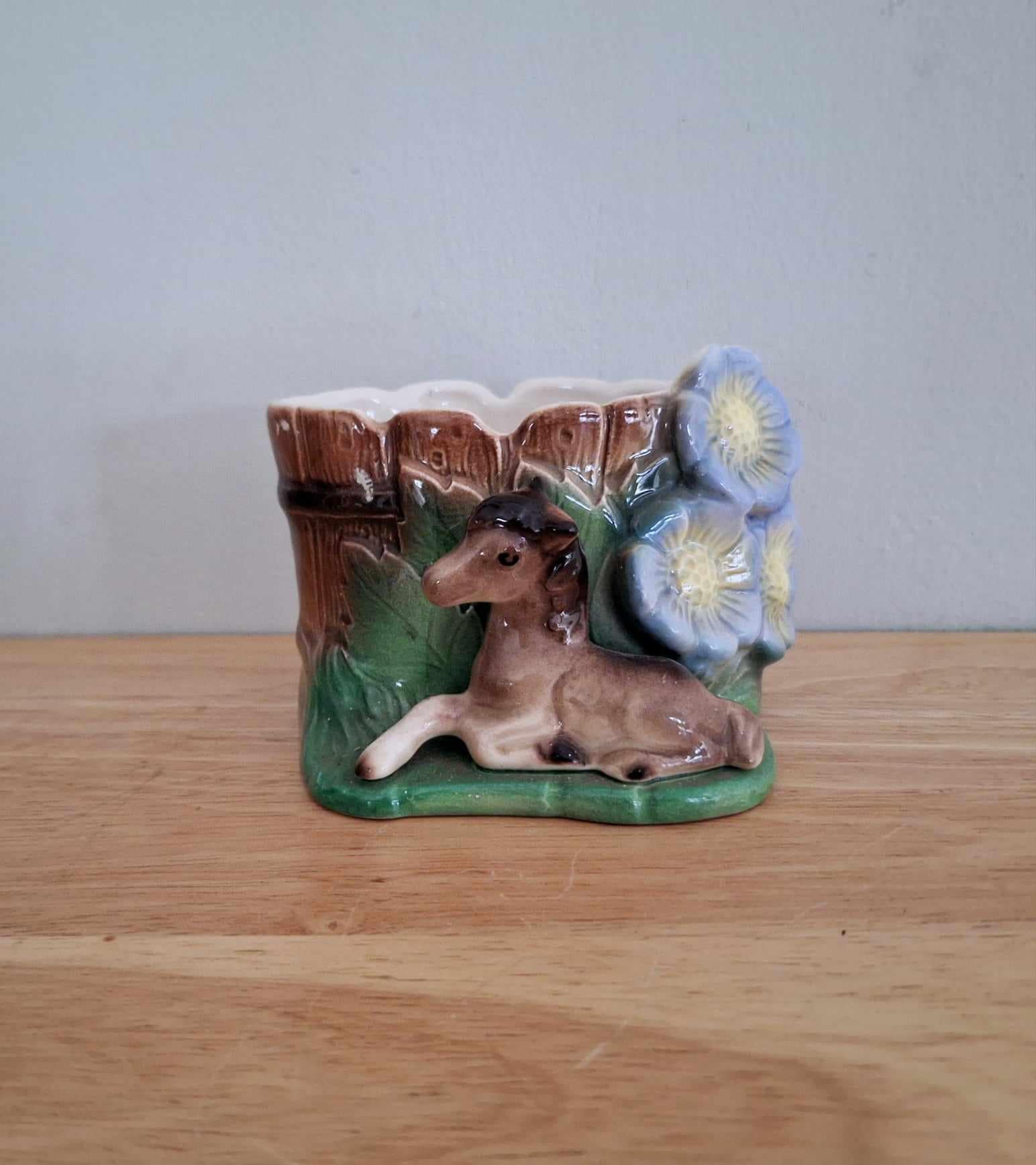 Hornsea Fauna Royal Planter | Vintage Ceramic Log Planter Deer | Select Your Own | Retro Woodland Home Decor | Cute Forest Style