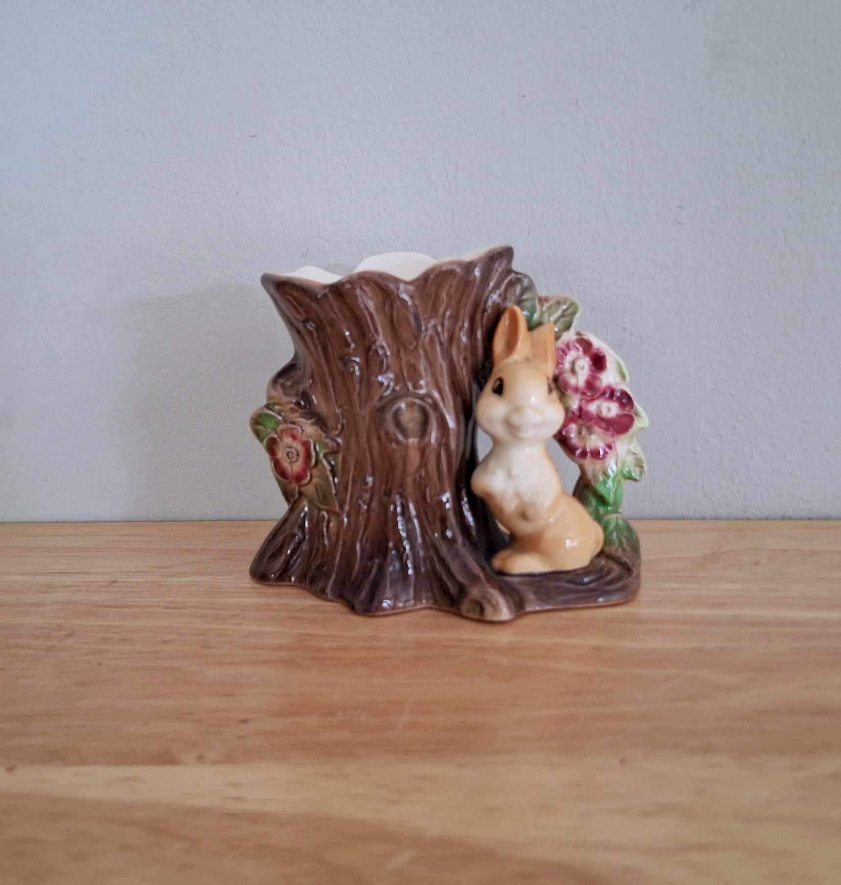 Hornsea Fauna Royal Planter | Vintage Ceramic Log Planter Deer | Select Your Own | Retro Woodland Home Decor | Cute Forest Style