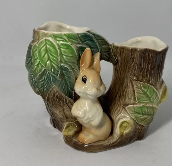 Hornsea Fauna Royal Planter | Vintage Ceramic Log Planter Deer | Select Your Own | Retro Woodland Home Decor | Cute Forest Style