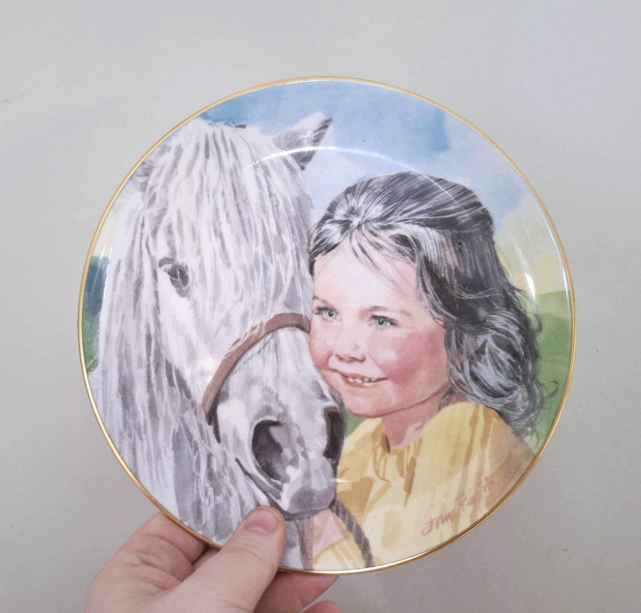 Ceramic Plate Coalport “Mine for a Day Plate  Memories of Childhood Series  John Raynes  Barnardos Limited Edition Decorative Plate