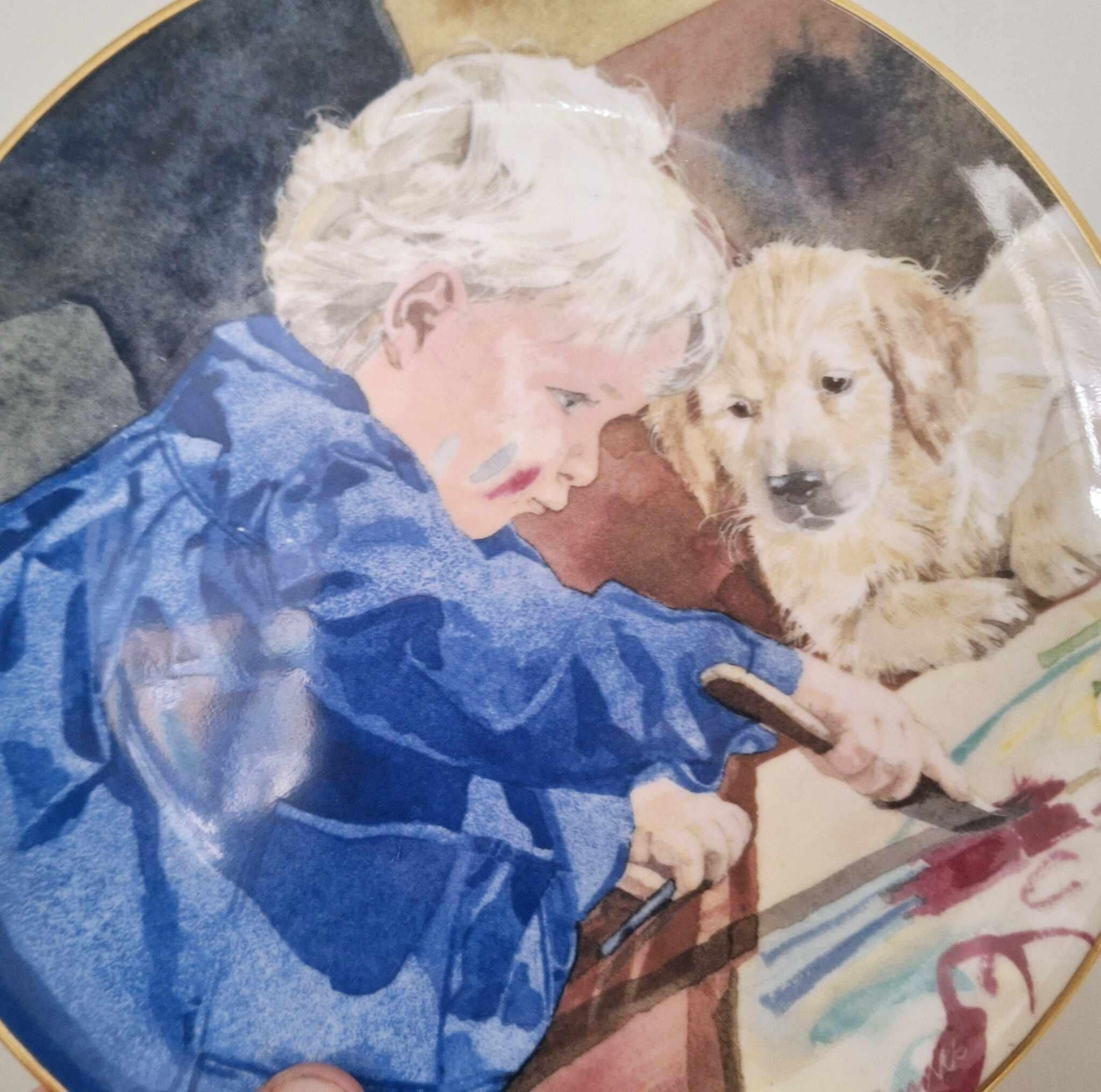 Coalport Plate “The Painting Lesson by John Raynes | Memories of Childhood Series | Barnardos Collector Plate 1980s Art Decor
