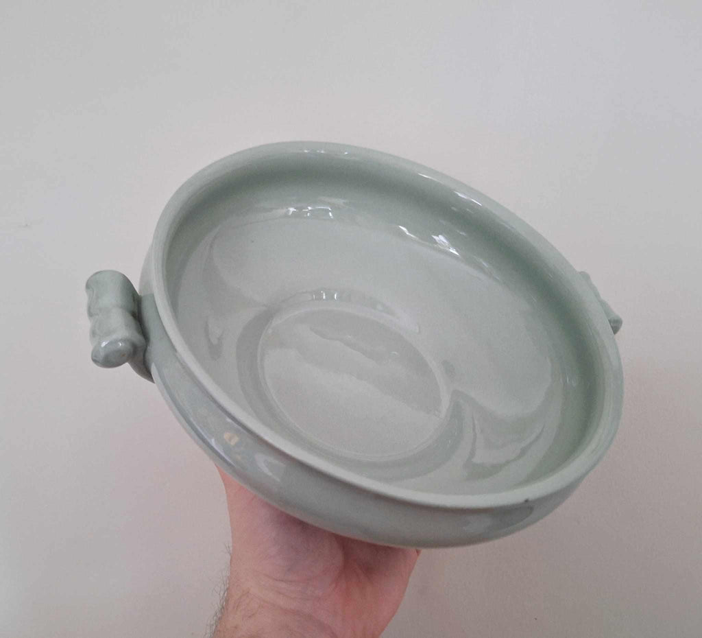 Vintage Wedgwood Celadon Green Tureen Dish with Lid  Etruria Barlaston England  Elegant Ceramic Server or Display Piece