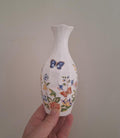 Aynsley Cottage Garden Bud Vase  Fine Bone China  English Floral & Butterfly Design  Made in England