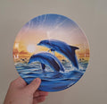 Danbury Mint 'Daybreak Dance' Dolphin Plate by Robin Koni  Coalport China, Magical Dolphin Collection, Ocean Decor, Collectible Wall Plate"