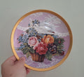 Gloria Vanderbilt "Courtship in Bloom" Decorative Plate  Limited Edition 1993 Collectible Floral Dove Wall Art