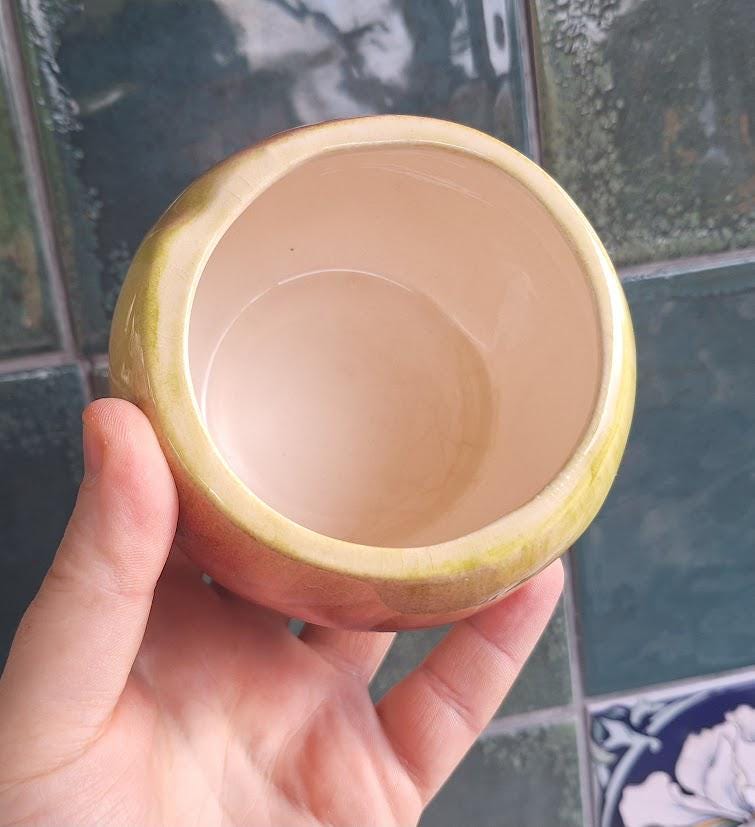 Vintage Tom Raymond Pottery Apple Sauce Jar with EPNS Spoon