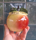 Vintage Tom Raymond Pottery Apple Sauce Jar with EPNS Spoon