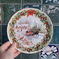Vintage Royal Albert “Christmas Sleigh Ride Collector Plate Bone China England 1983 F.F. Errill Winter Scene Boxed Christmas Plate