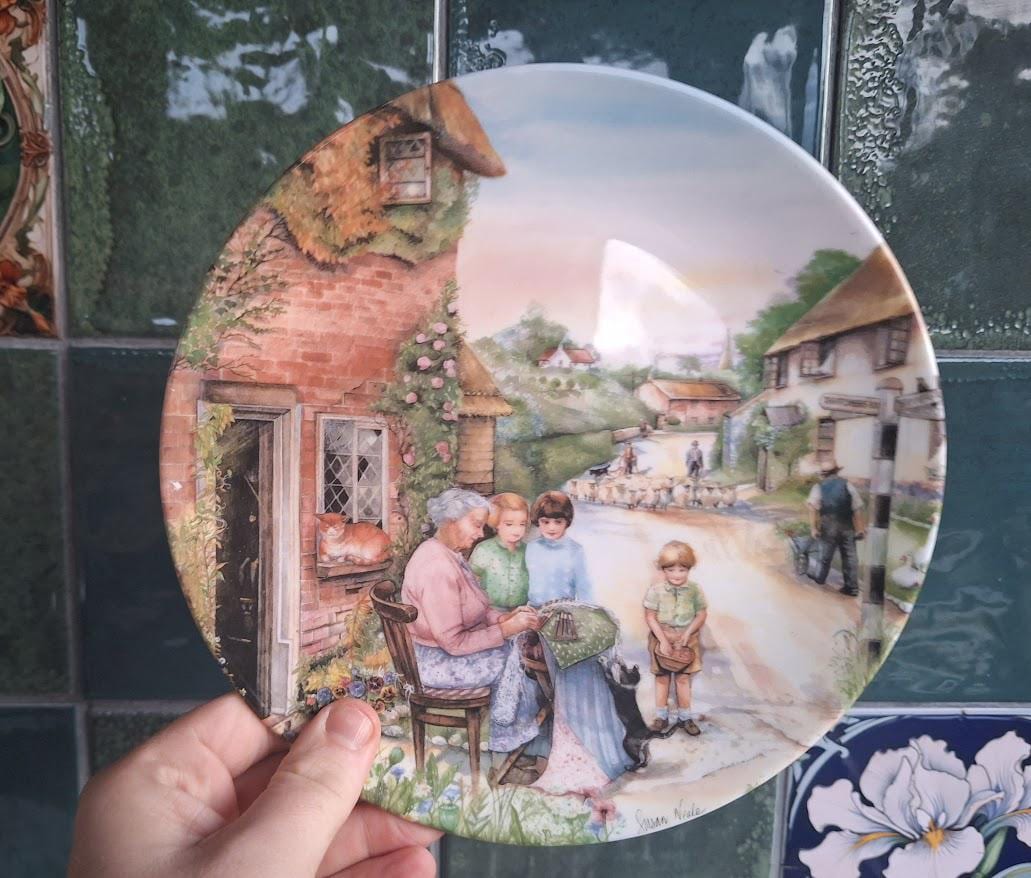 Royal Doulton The Lacemaker 1991 Susan Neale Collector Plate Old Country Crafts Vintage Decorative Wall Plate