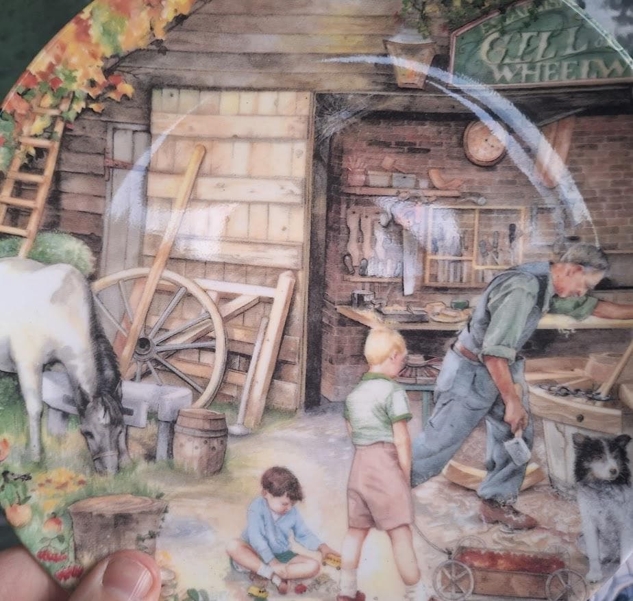 Royal Doulton The Wheelwright 1991 Susan Neale Collector Plate Old Country Crafts Vintage Decorative Wall Plate