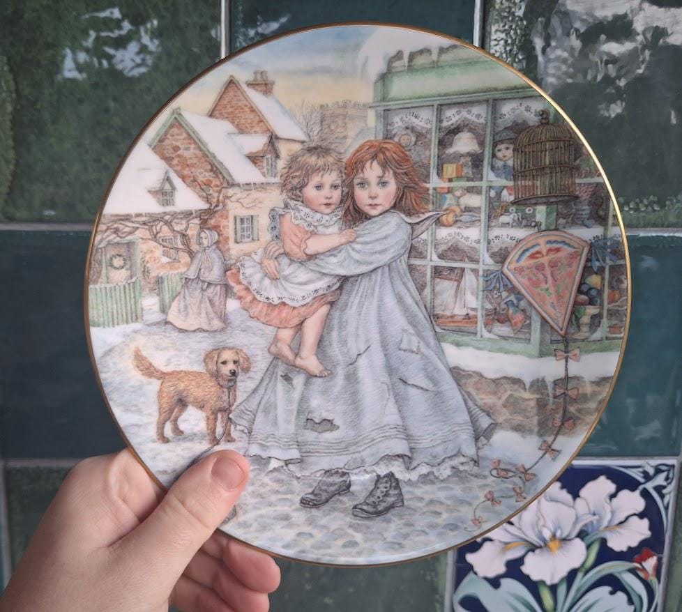 NSPCC Love 1987 Christmas Plate Mary Carter Vintage Collector Decorative Wall Plate England