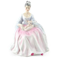 Royal Doulton Charlotte Figurine HN2423, Classic Pretty Ladies, Pale Blue & Pink Dress, John Bromley Design