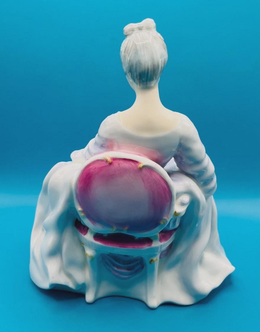 Royal Doulton Charlotte Figurine HN2423, Classic Pretty Ladies, Pale Blue & Pink Dress, John Bromley Design
