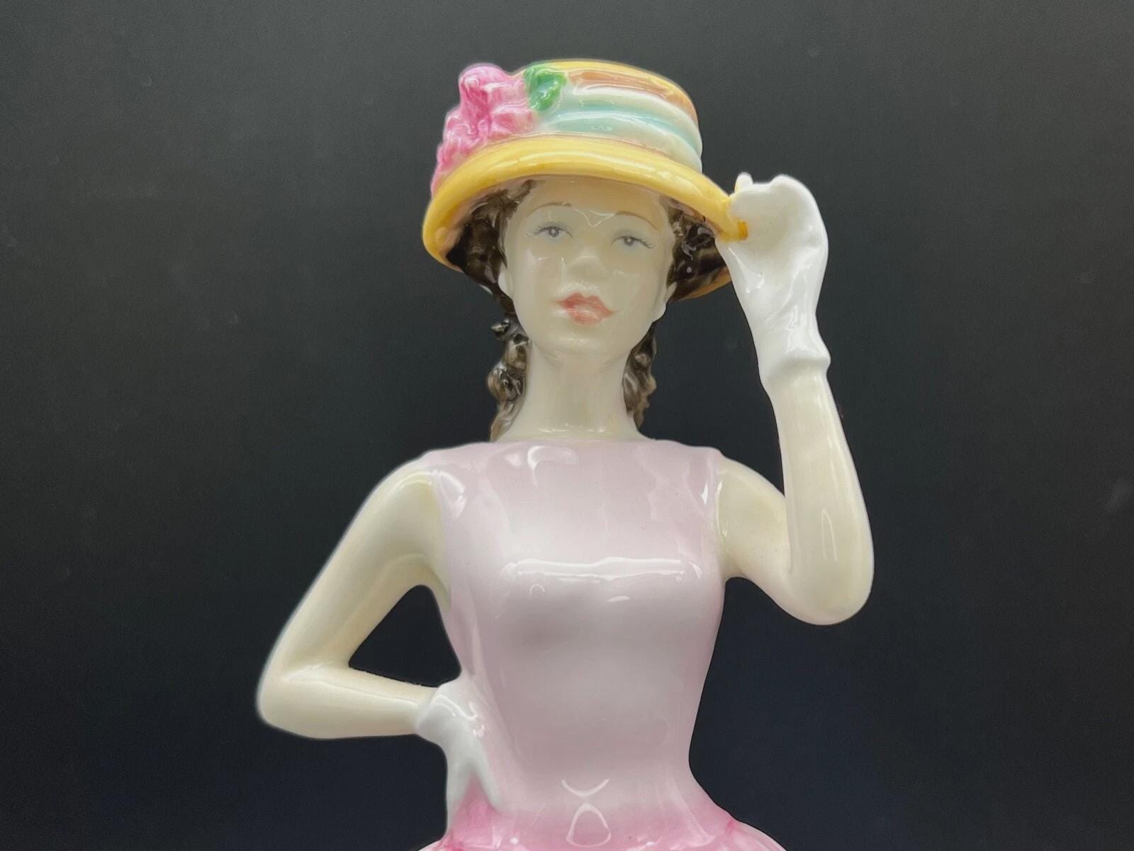Royal Doulton Happy Birthday 2000 Figurine HN4215, Pink Dress Lady Figure, Nada Pedley Design
