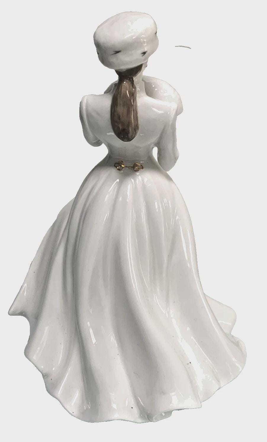 Royal Doulton A Winters Morn Figurine HN4622, Limited Edition White & Gold Figure, John Bromley Design
