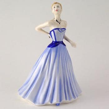 Royal Doulton Moonlight Gaze Figurine HN4362, Lady of the Year 2002, Blue Dress Figure, Tim Potts Design