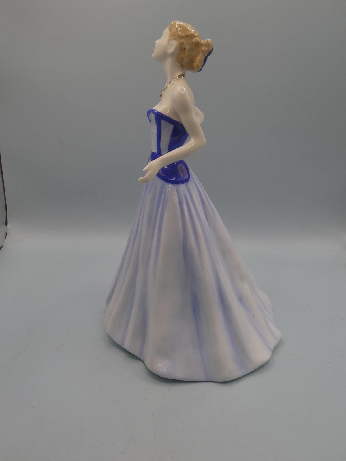Royal Doulton Moonlight Gaze Figurine HN4362, Lady of the Year 2002, Blue Dress Figure, Tim Potts Design