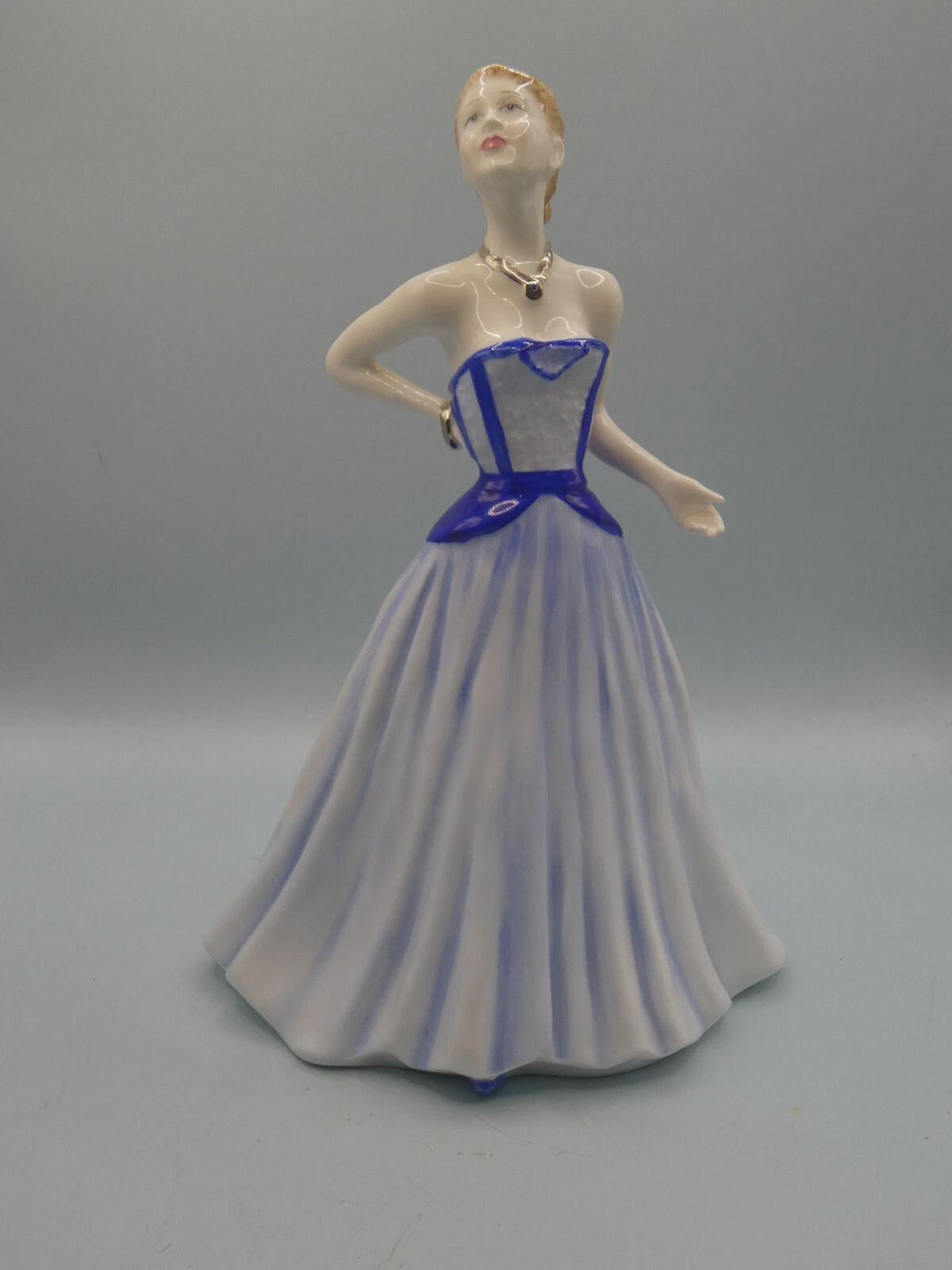 Royal Doulton Moonlight Gaze Figurine HN4362, Lady of the Year 2002, Blue Dress Figure, Tim Potts Design