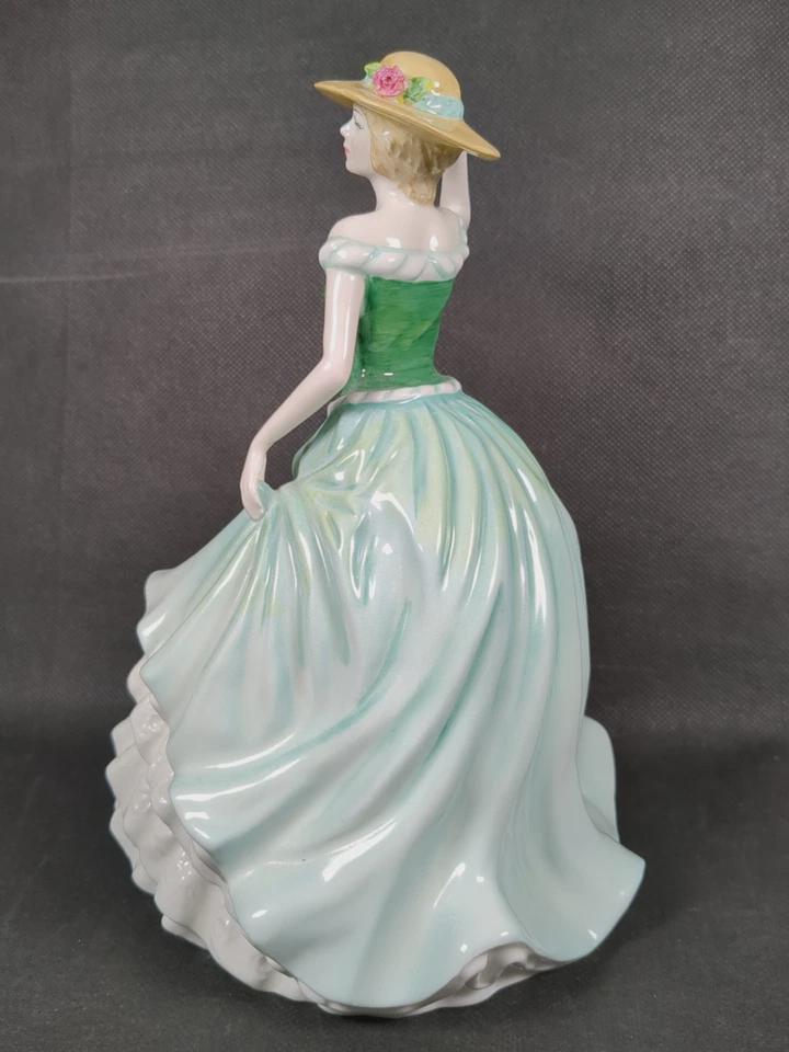 Royal Doulton Emily Figurine HN4093, Pretty Ladies New, Green & White Dress Figure, Nada Pedley Design