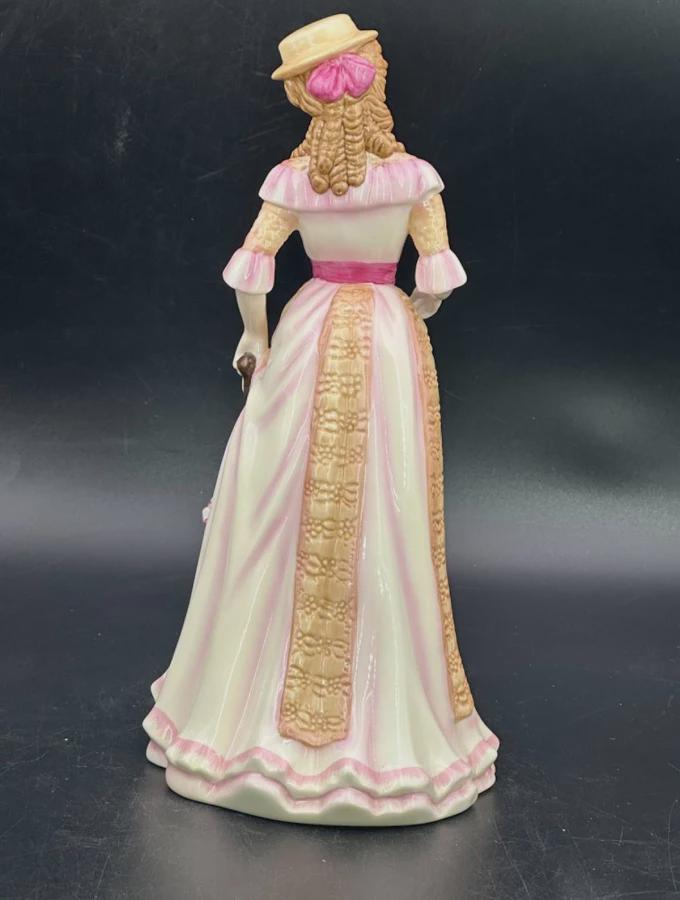 Royal Doulton Spring Figurine HN5321, Pretty Ladies Four Seasons, Pink Dress Lady with Parasol